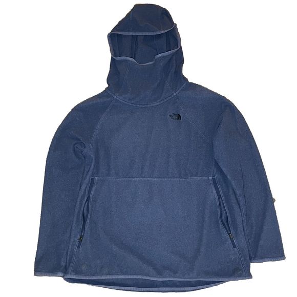 The North Face Tops - The North Face Womens Canyonland Pullover Hoodie Lrg Blue Thermal Fleece Jacket